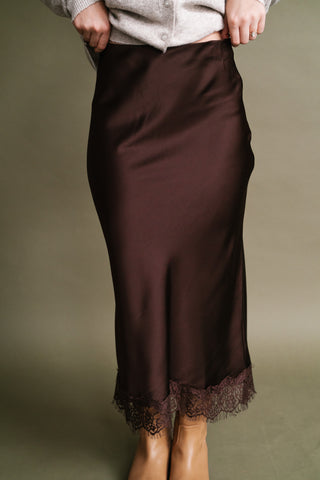 Forever Classic Lace Satin Skirt