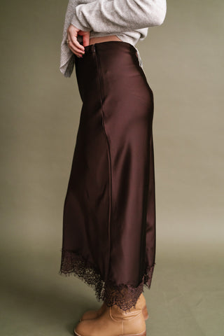 Forever Classic Lace Satin Skirt