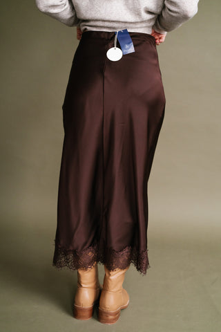 Forever Classic Lace Satin Skirt