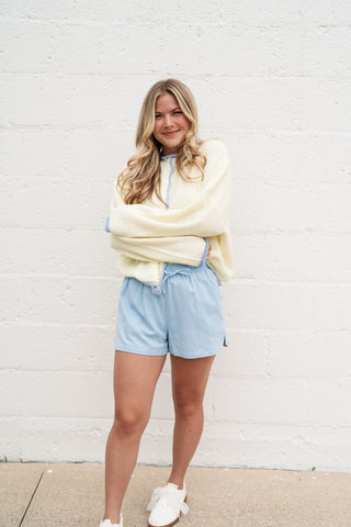 Honey Stripe Contrast Button Up Cardigan