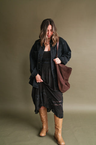 Free People Voile and Lace Midi Slip Dress