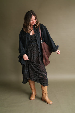 Free People Voile and Lace Midi Slip Dress