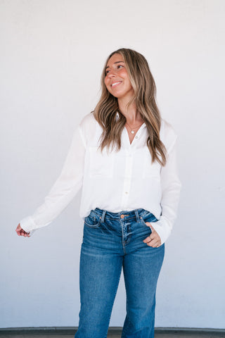 Ivory Essence Collared Button Down