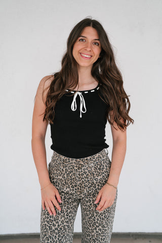 Tied In Love Ribbed Tank