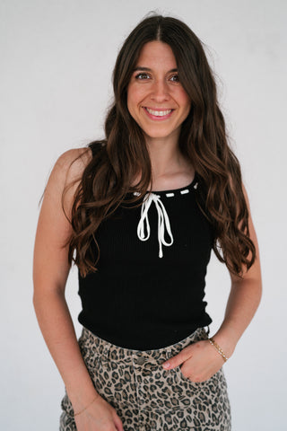 Tied In Love Ribbed Tank