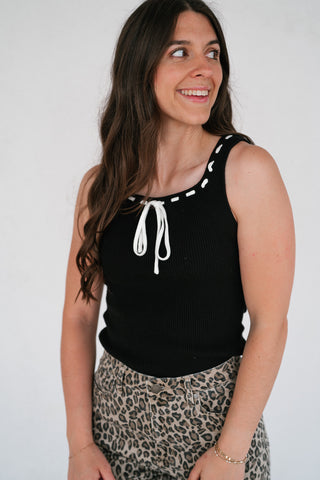 Tied In Love Ribbed Tank