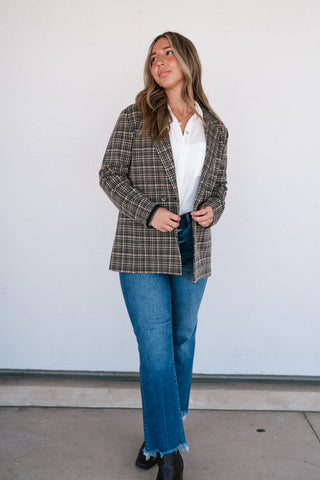 City Stroll Plaid Blazer