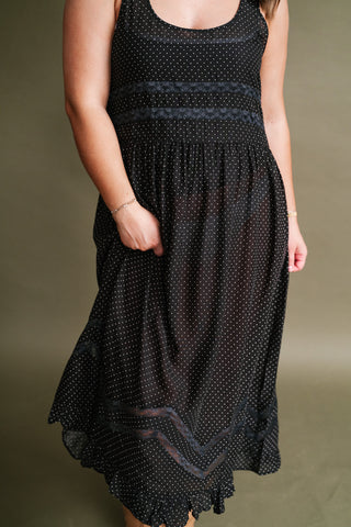 Free People Voile and Lace Midi Slip Dress