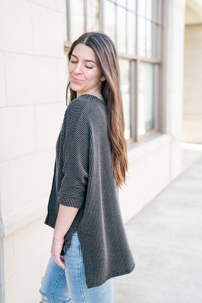 That Girl Ribbed Dolman Sleeve Top