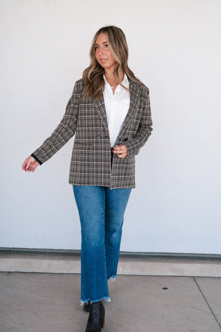 City Stroll Plaid Blazer