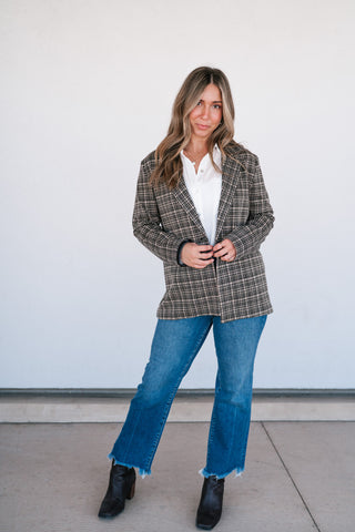 City Stroll Plaid Blazer