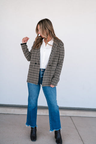 City Stroll Plaid Blazer