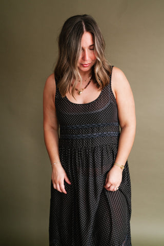 Free People Voile and Lace Midi Slip Dress
