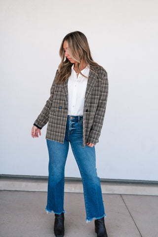City Stroll Plaid Blazer