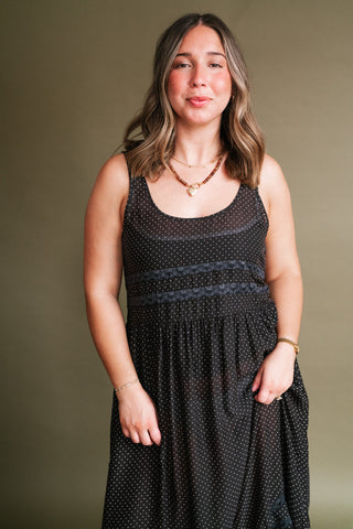 Free People Voile and Lace Midi Slip Dress