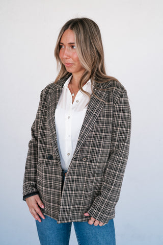 City Stroll Plaid Blazer