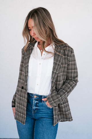 City Stroll Plaid Blazer