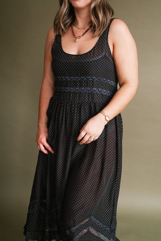 Free People Voile and Lace Midi Slip Dress