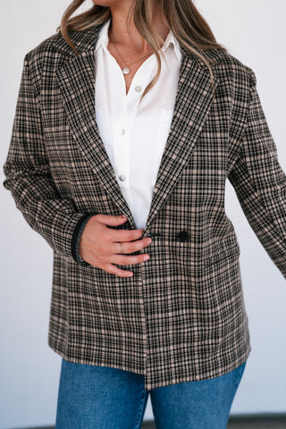 City Stroll Plaid Blazer