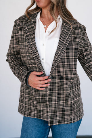 City Stroll Plaid Blazer