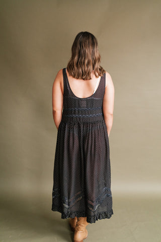 Free People Voile and Lace Midi Slip Dress