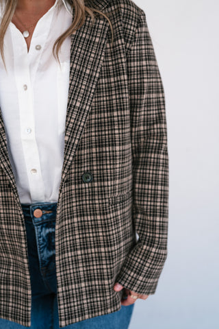 City Stroll Plaid Blazer