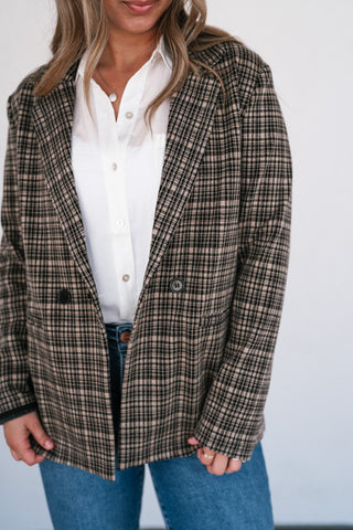 City Stroll Plaid Blazer