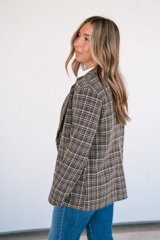 City Stroll Plaid Blazer