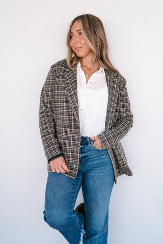 City Stroll Plaid Blazer