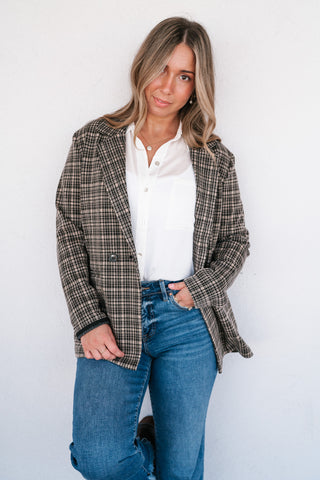 City Stroll Plaid Blazer