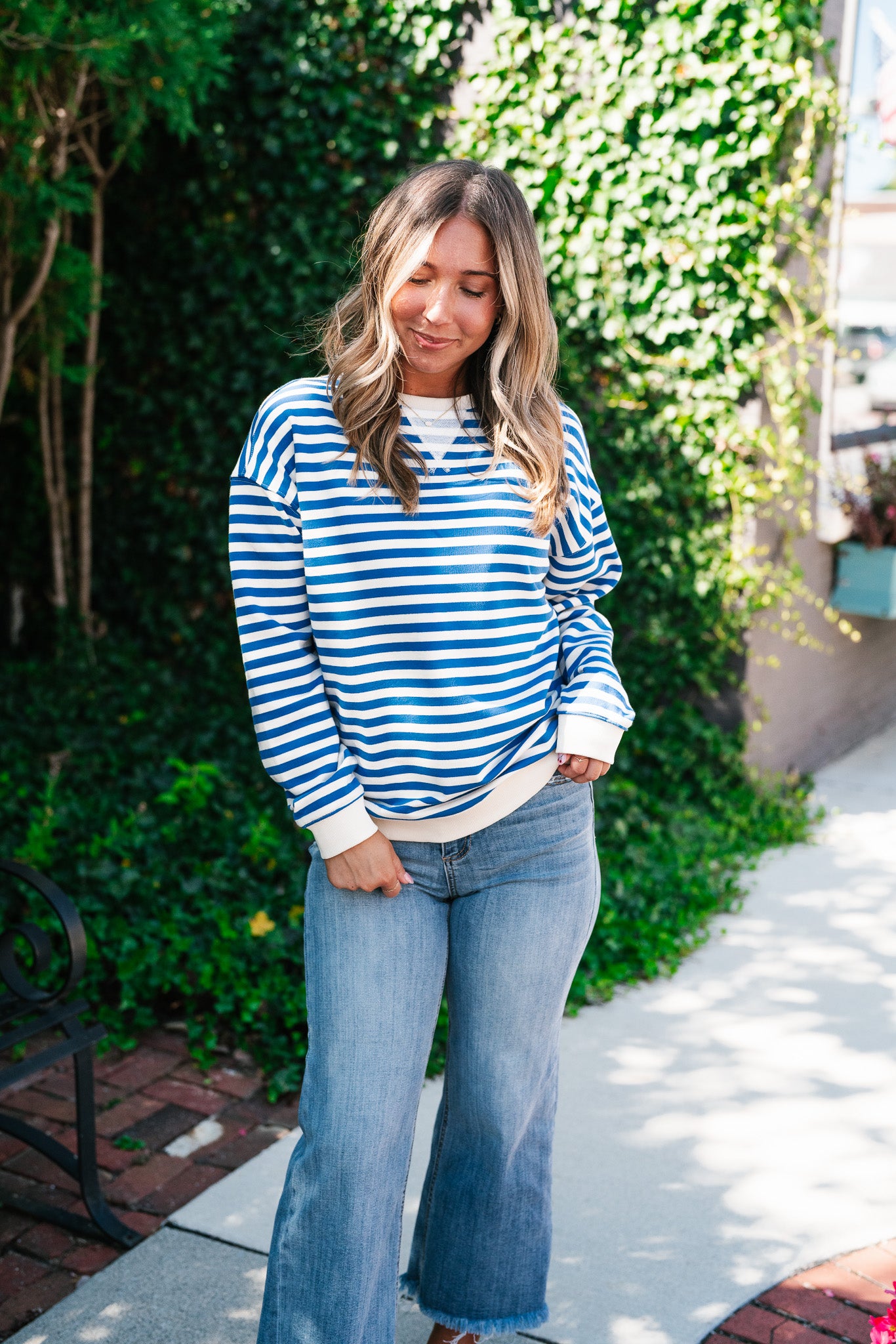 Blueberry Twist Long Sleeve Top