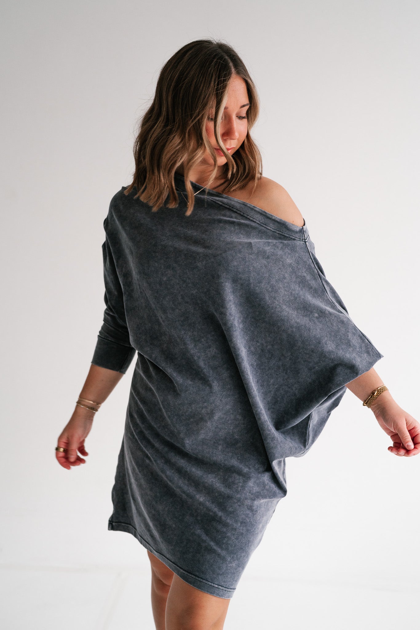 off the shoulder dolman dress CUPSHE Midi Dress Short Sleeve Off Shoulder Underneath Party Dress for Women Blue