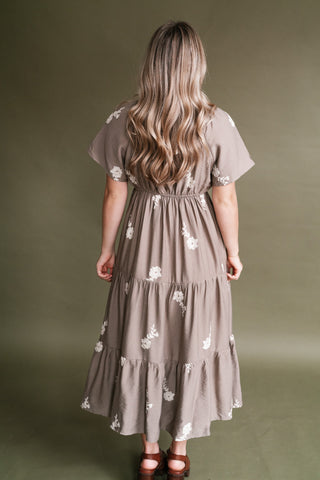 Evergreen Lane Embroidered Midi Dress