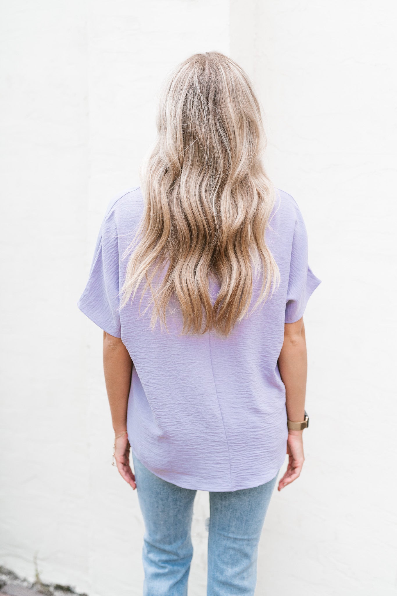 Simply Summer V-Neck Top- Lavender