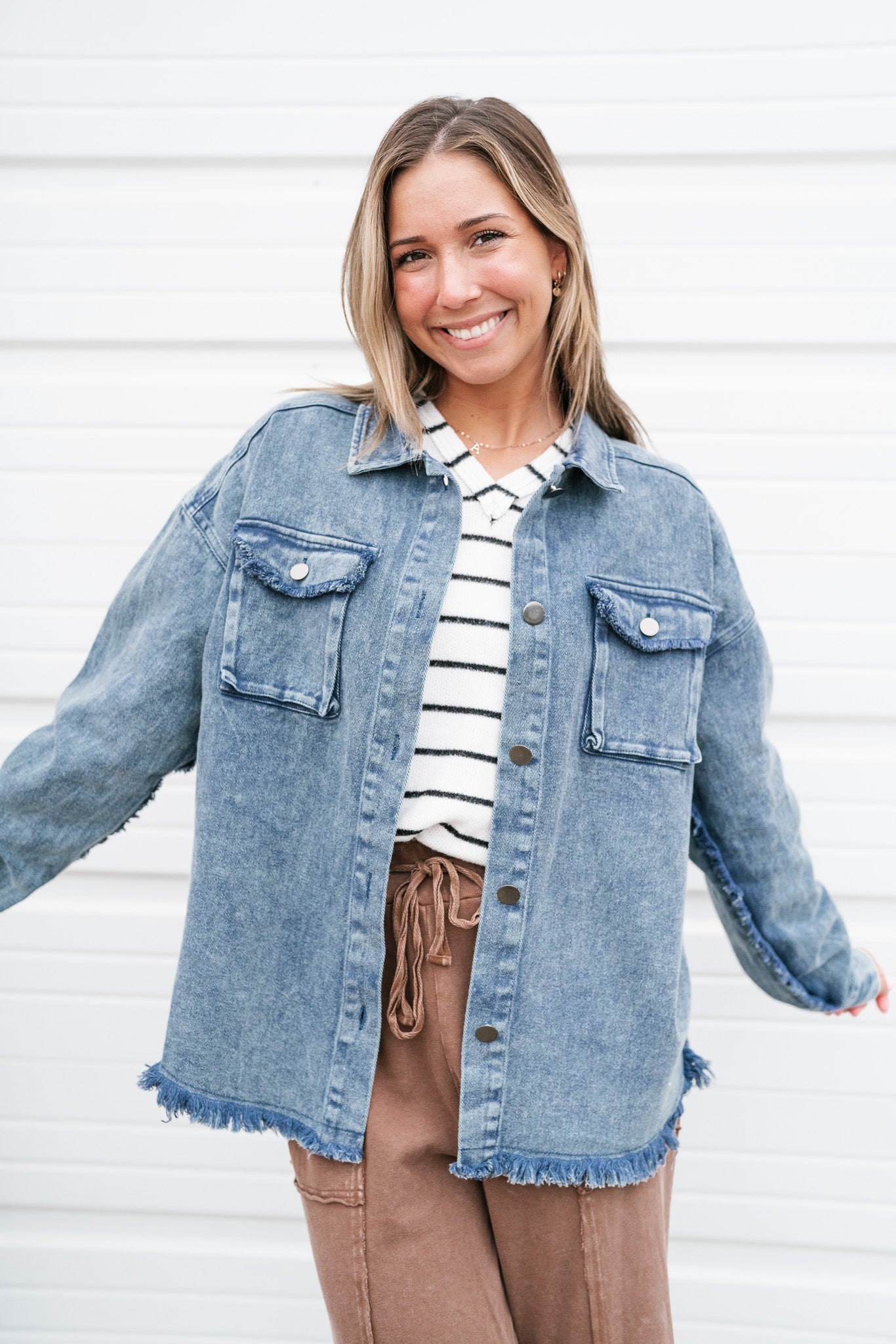 Steph Frayed Edge Denim Jacket