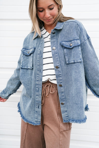 Steph Frayed Edge Denim Jacket