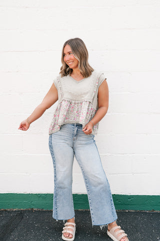 Arlo Boho Patchwork Floral Tank