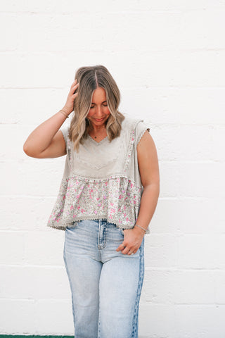 Arlo Boho Patchwork Floral Tank