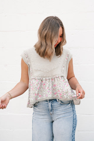 Arlo Boho Patchwork Floral Tank