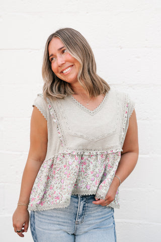 Arlo Boho Patchwork Floral Tank
