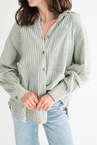 Sabine Everyday Striped Button Up Shirt