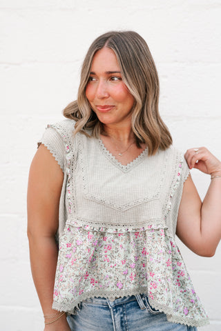 Arlo Boho Patchwork Floral Tank