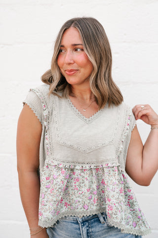 Arlo Boho Patchwork Floral Tank