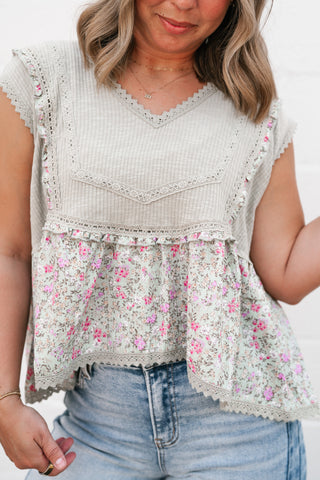 Arlo Boho Patchwork Floral Tank