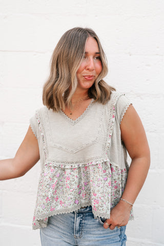 Arlo Boho Patchwork Floral Tank