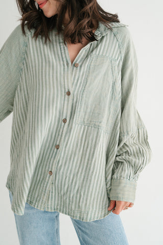 Sabine Everyday Striped Button Up Shirt