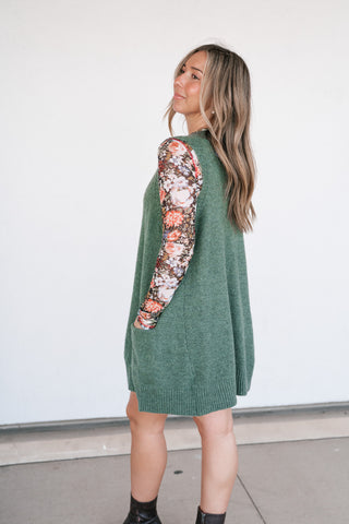 Eliza Sweater Vest Tunic Top - Olive