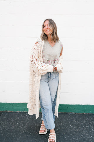Garden Gate Open Knit Cardigan