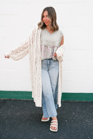 Garden Gate Open Knit Cardigan