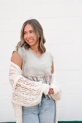 Garden Gate Open Knit Cardigan